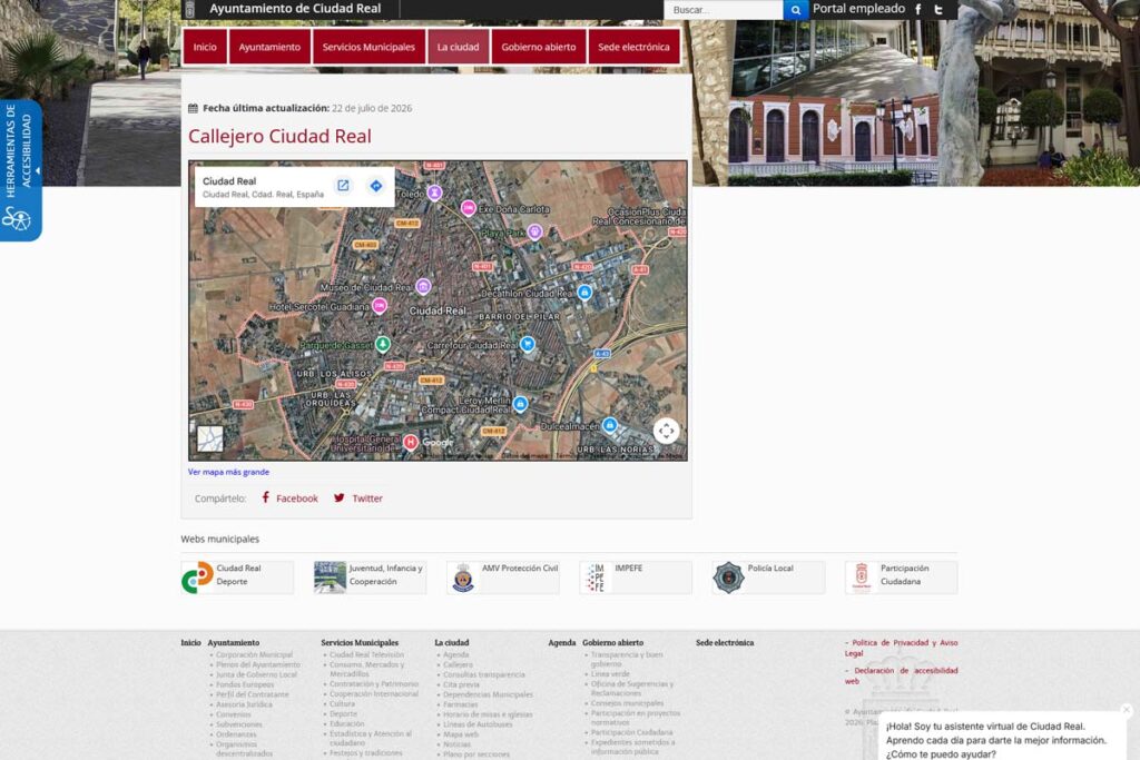 Sitio web de Ayuntamiento de Ciudad Real